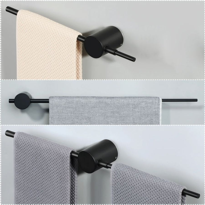 Barre porte serviette extensible noir