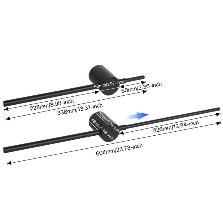 Barre porte serviette extensible noir
