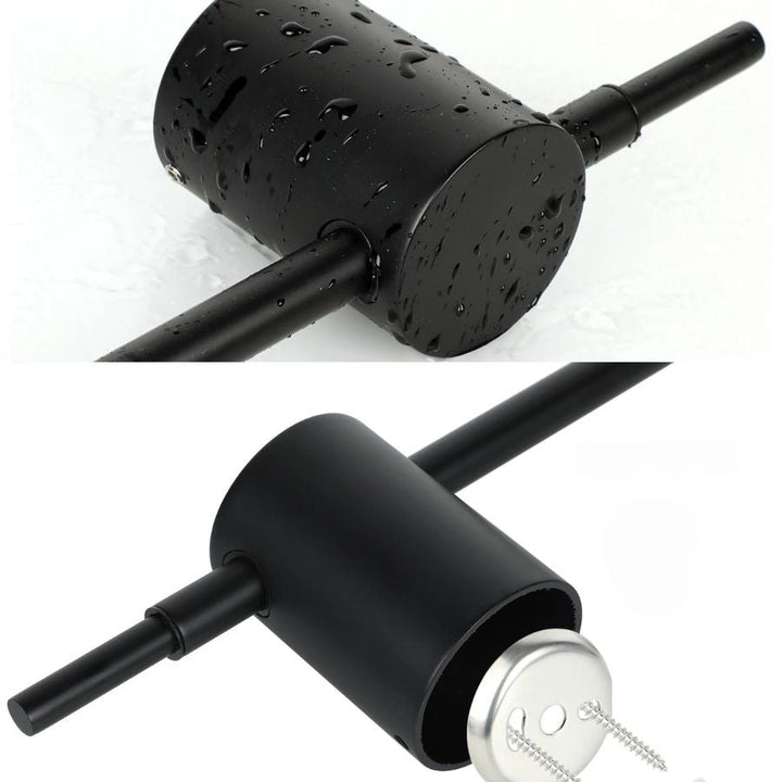 Barre porte serviette extensible noir