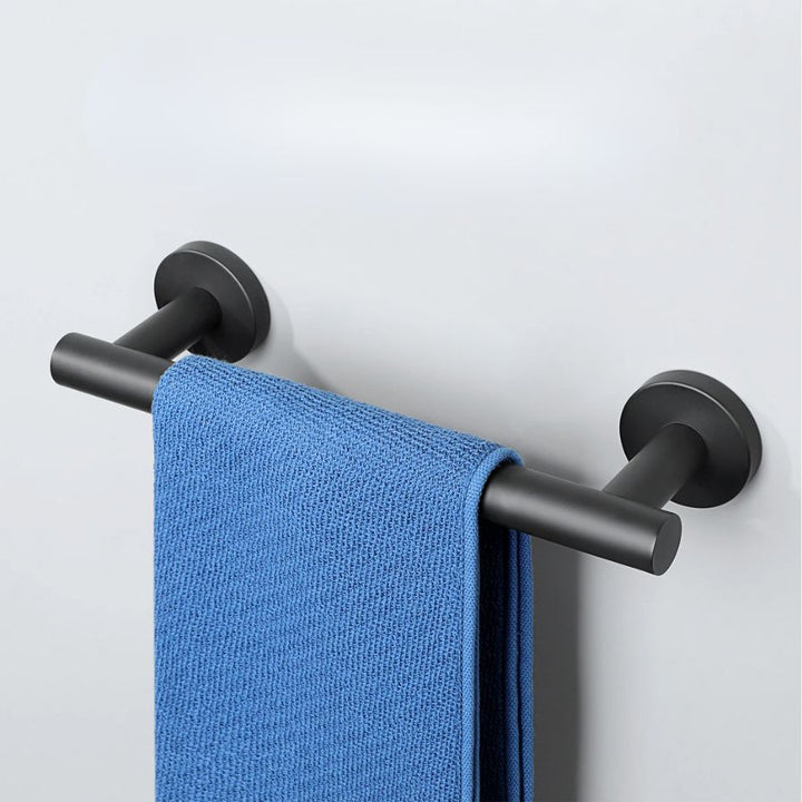 Barre porte serviette inox noir / 30 cm