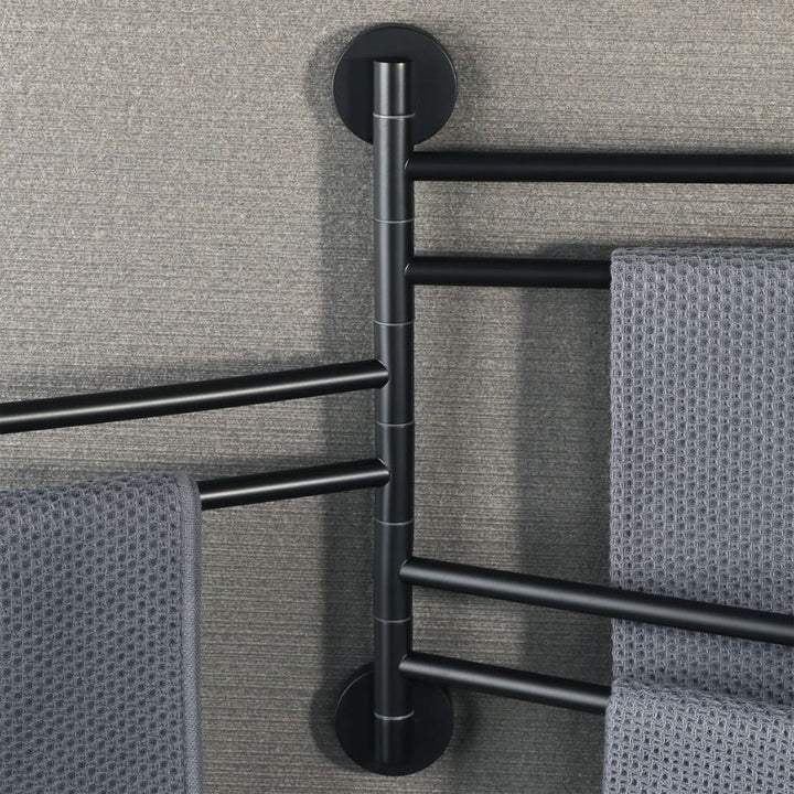 Barres murales pivotantes 35 cm porte serviettes noir