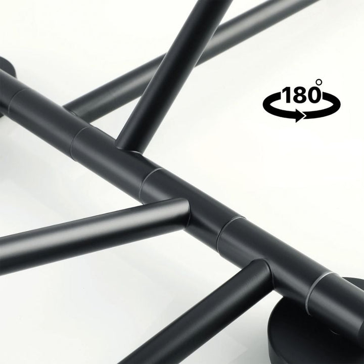 Barres murales pivotantes 35 cm porte serviettes noir