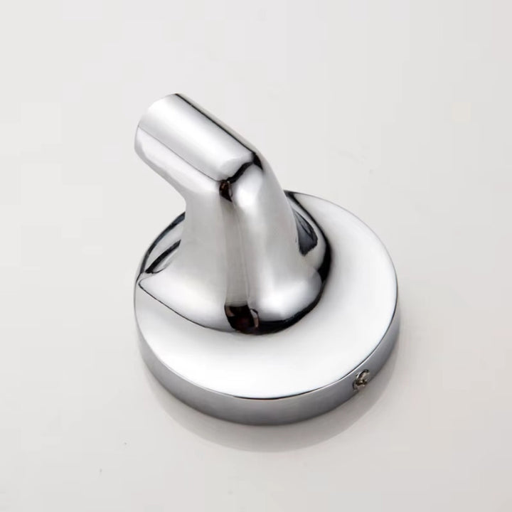 Patère murale ronde inox chromé fixation à vis résistante salle de bain