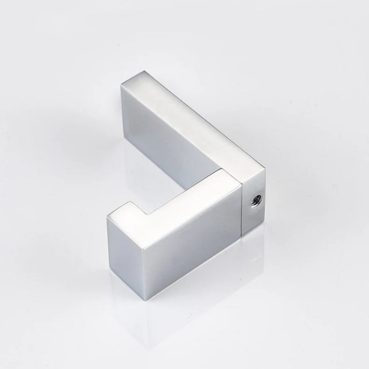 patère salle de bain rectangulaire chrome fixation à vis robuste