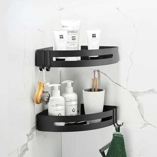 Étagère d'angle murale salle de bain