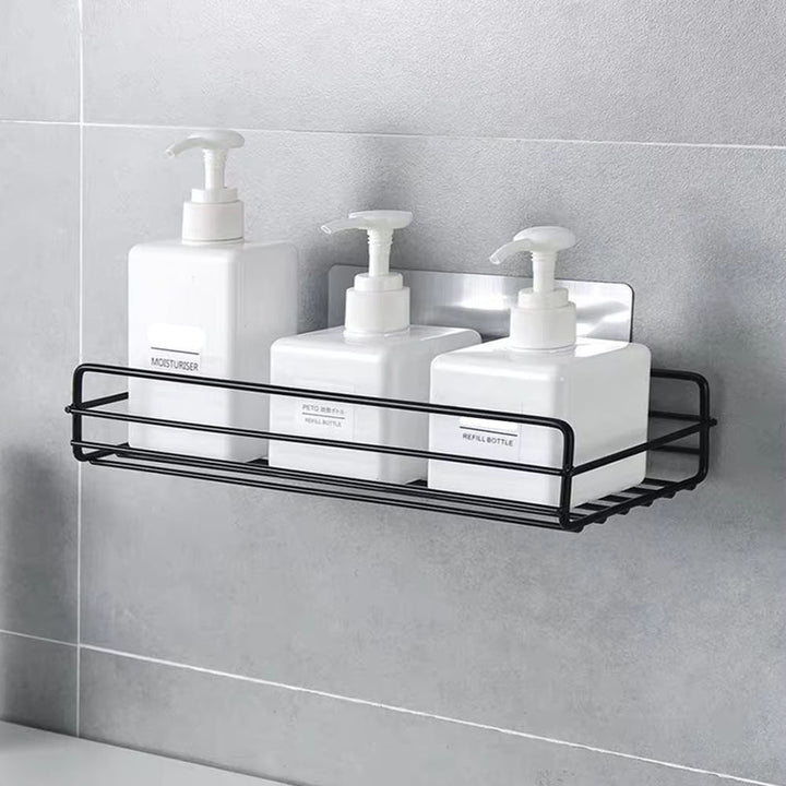 Étagère de douche en métal noir