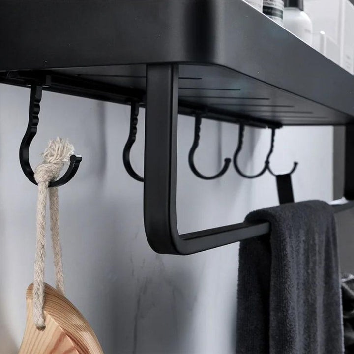 Étagère murale avec porte serviette