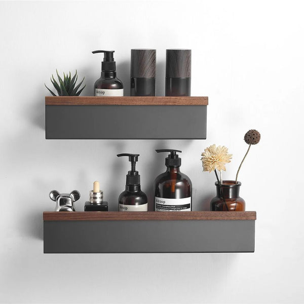 Étagère murale bois et métal design