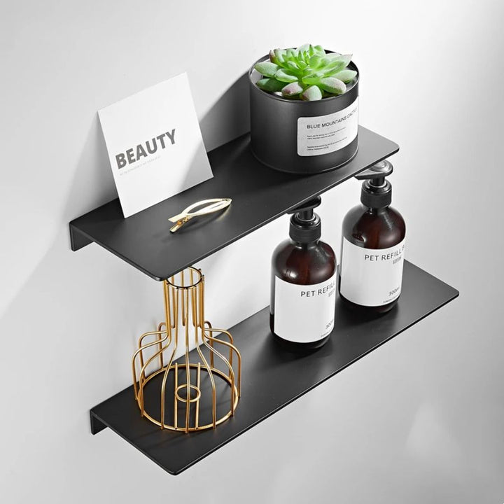 Étagère murale métal noir design