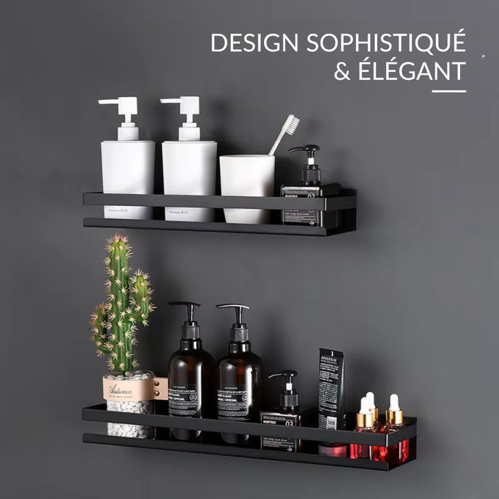 Étagère de rangement murale en métal salle de bain design