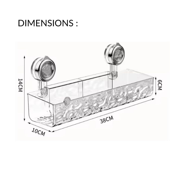 Étagère murale ventouse pour salle de bain dimensions