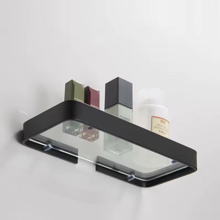 Étagère murale verre et métal - design