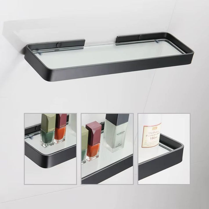 Étagère murale verre et métal - design