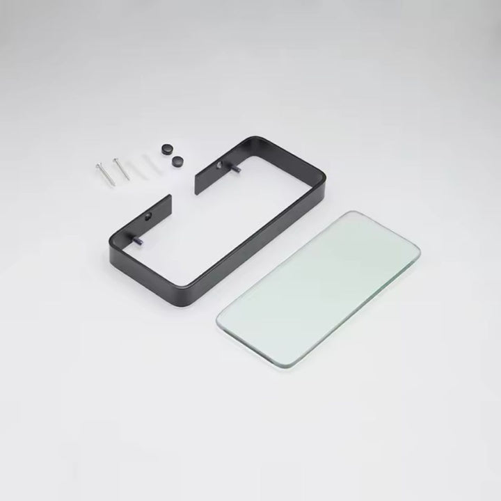 Étagère murale verre et métal - design