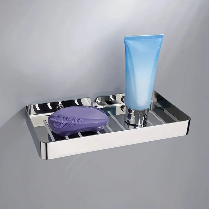 Étagère porte savon pour douche en inox chromé