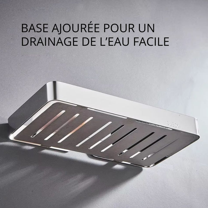 Étagère porte savon pour douche à base ajourée