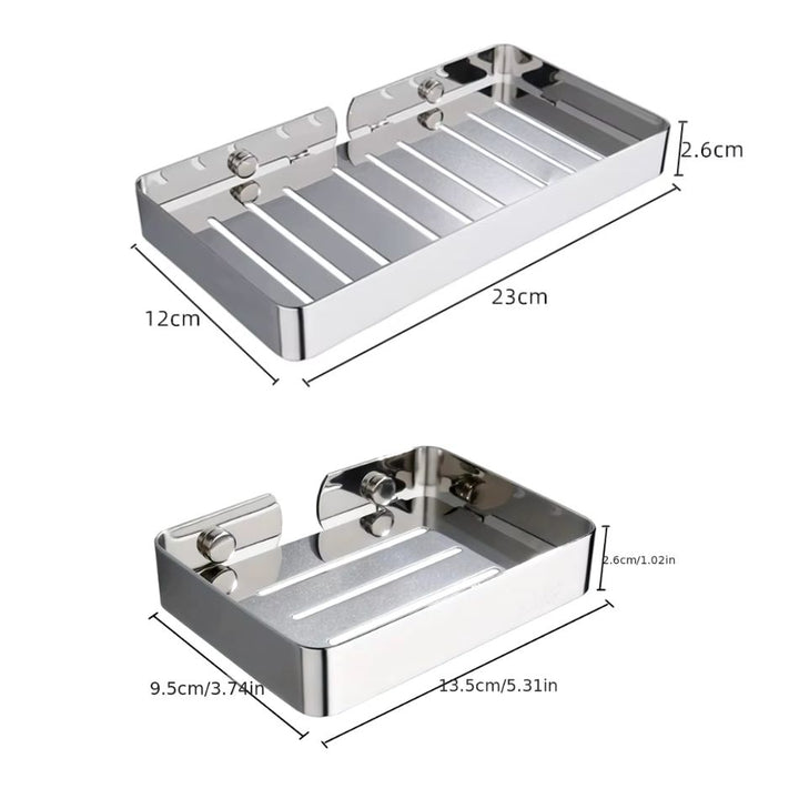 Étagère porte savon pour douche en inox chromé 23 ou 13.5 cm de longueur