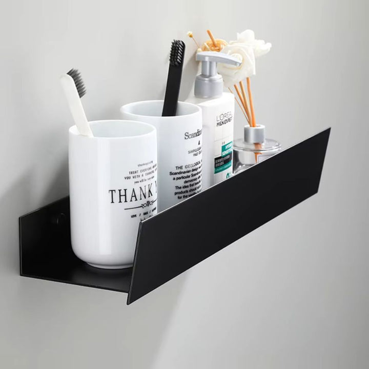 Étagère salle de bain à coller noir