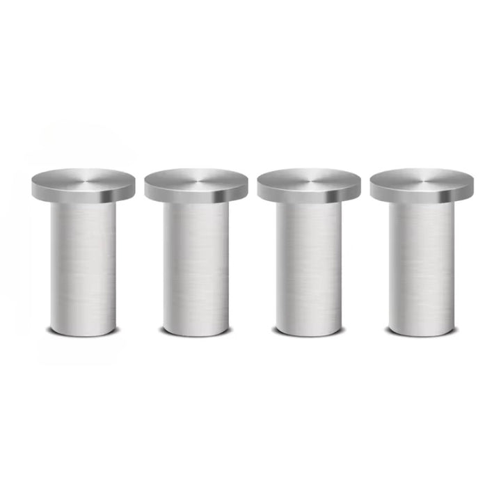 Lot de 4 patères murales en inox brossé argent – rangement pratique et design