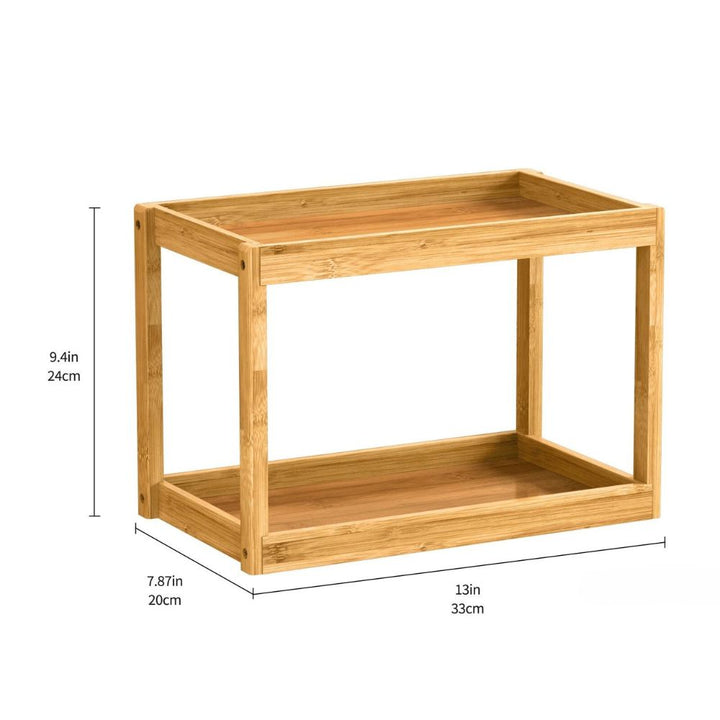 dimensions 33 x 20 x 24 organisateur en bambou pour salle de bain