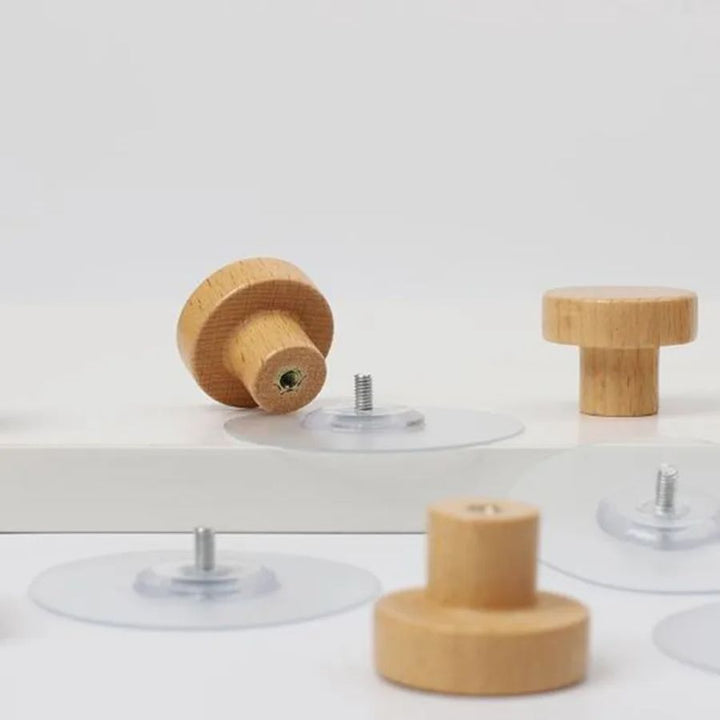 Patère adhésive en bois bois - adhésif