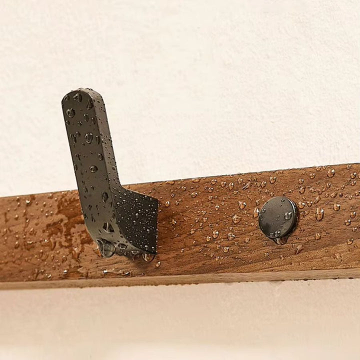 Patère bois et métal noir