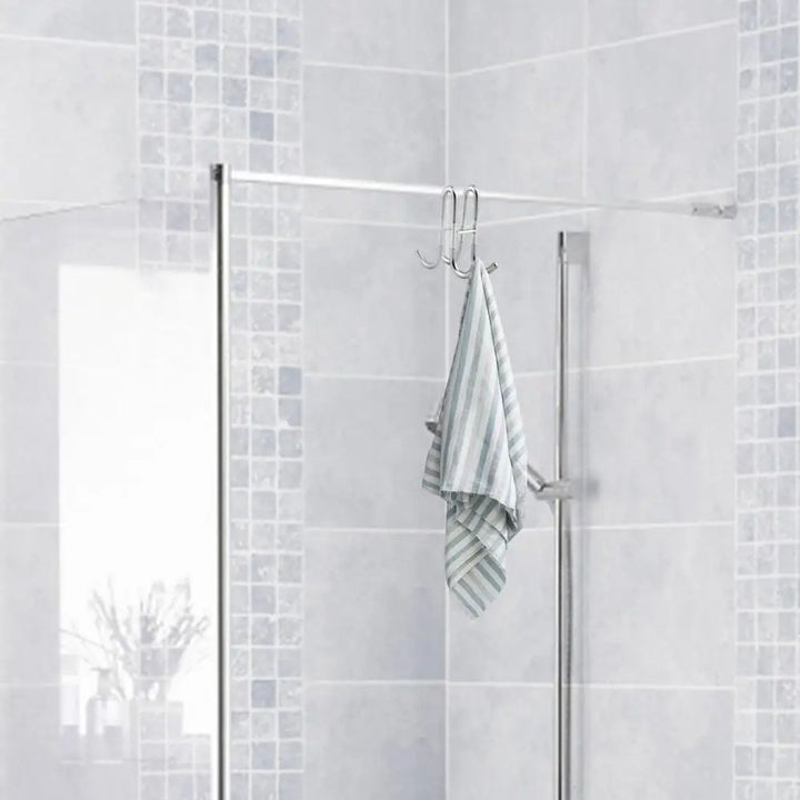 Patère double pour paroi de douche chromé