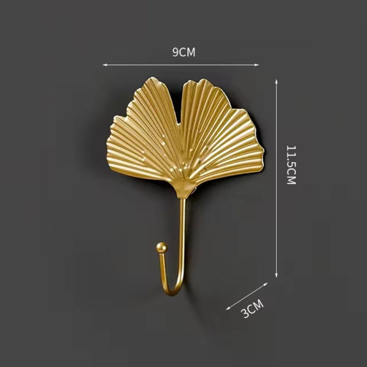 Patère en forme de feuille 9 x 11.5 x 3 cm