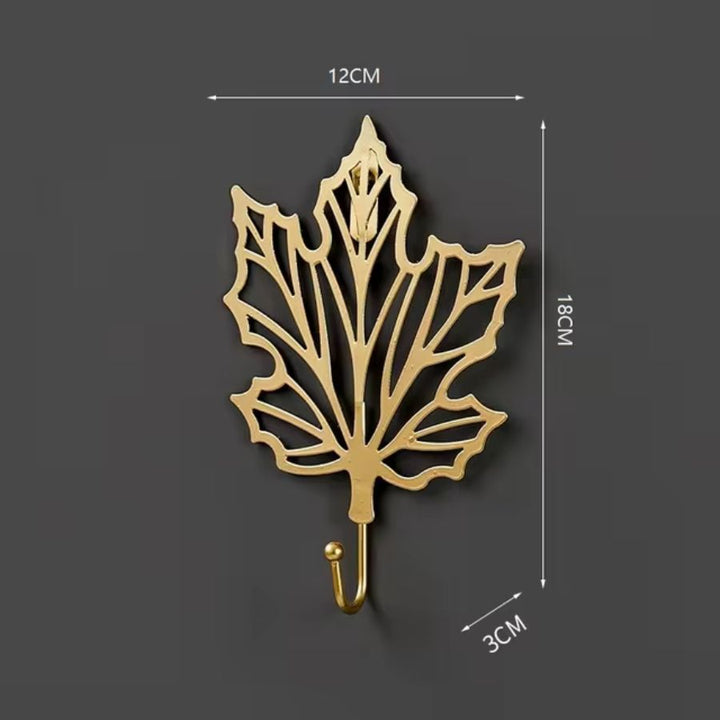 Patère en forme de feuille