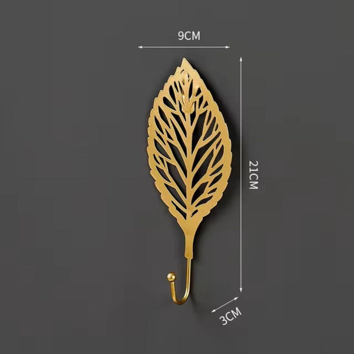 Patère en forme de feuille 9 x 21 x 3 cm