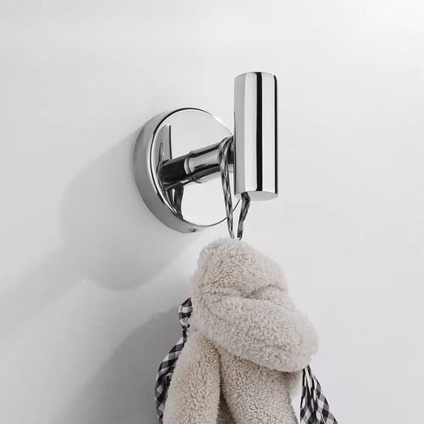 Patère inox salle de bain - 2 pièces chromé