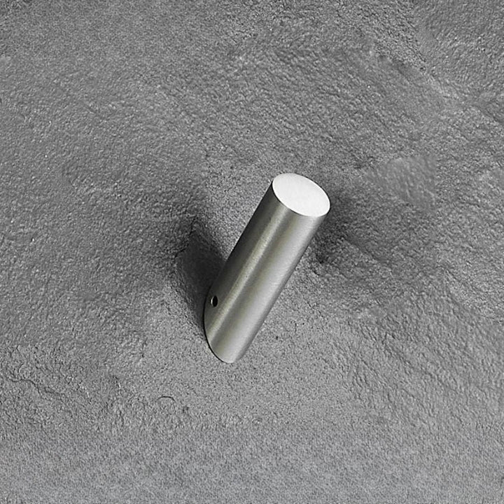 Patère moderne cylindrique argenté / 1 pièce