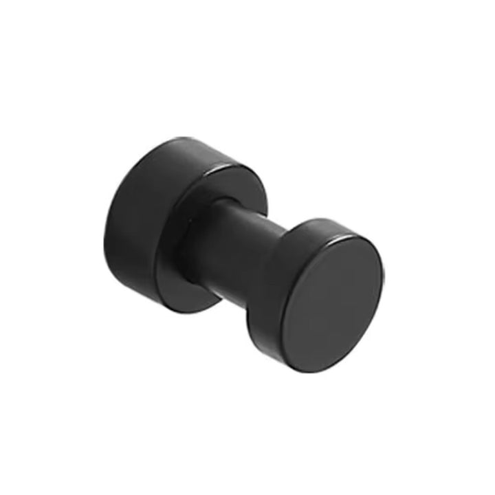 Patère murale métal ronde – Finition noire mat