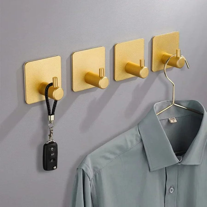 Patère salle de bain adhésive 3M doré