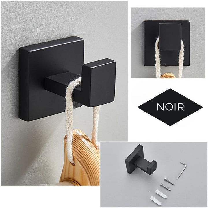 Patère salle de bain design inox
