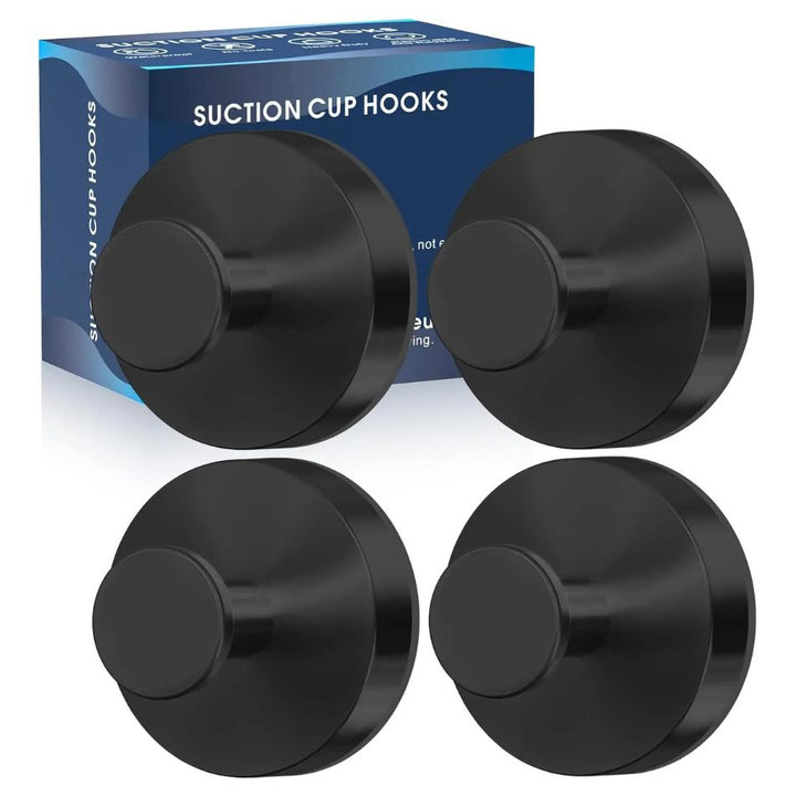 Patère ventouse salle de bain noir 4 pièces