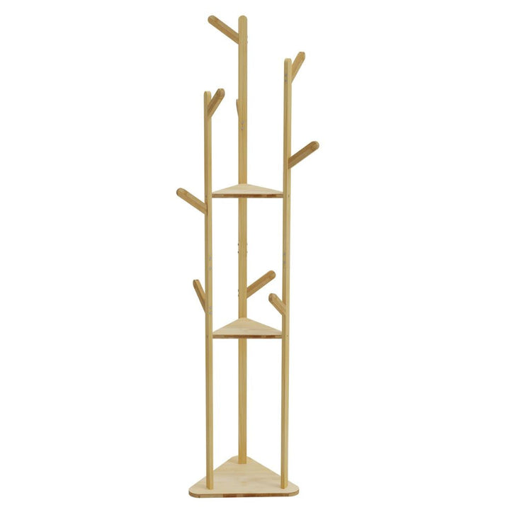 Porte manteau sur pied <br> pour salle de bain bois