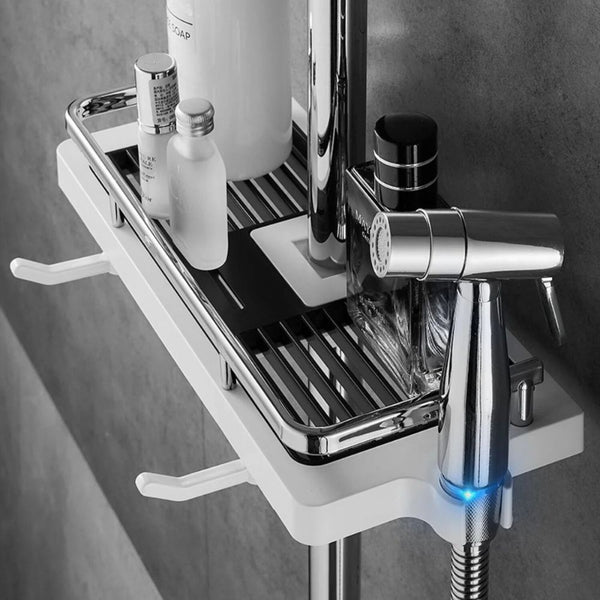 Porte savon adaptable sur barre de douche