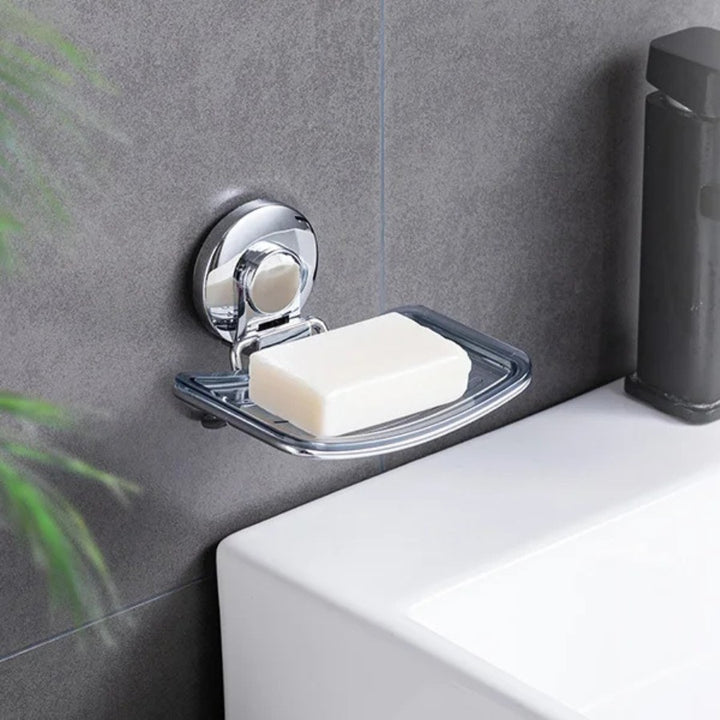 Porte Savon de Douche Fixation Ventouse, installer à l'évier de salle de bain