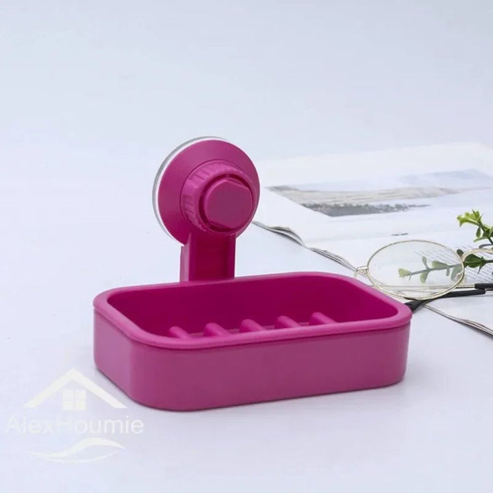 Porte Savon Mural Ventouse rose