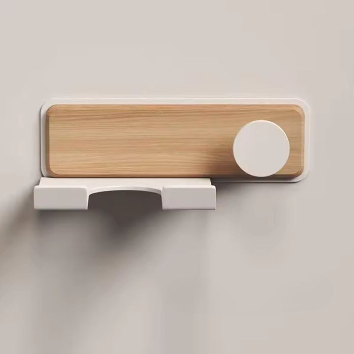 Porte sèche-cheveux sans perçage avec fixation adhésif 3M, blanc, vue de face