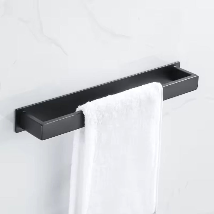 Porte serviette auto adhésif noir