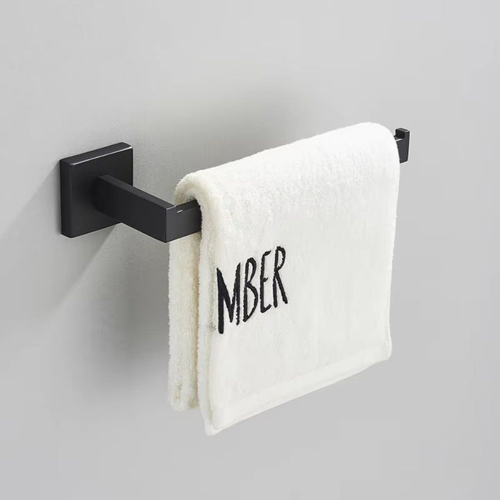 Porte serviette de toilette mural noir
