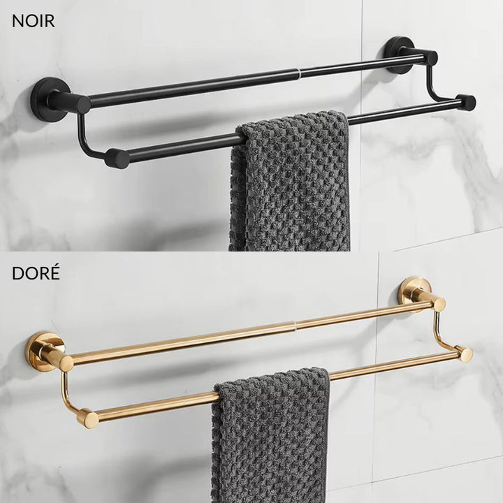 Porte serviette double barre extensible