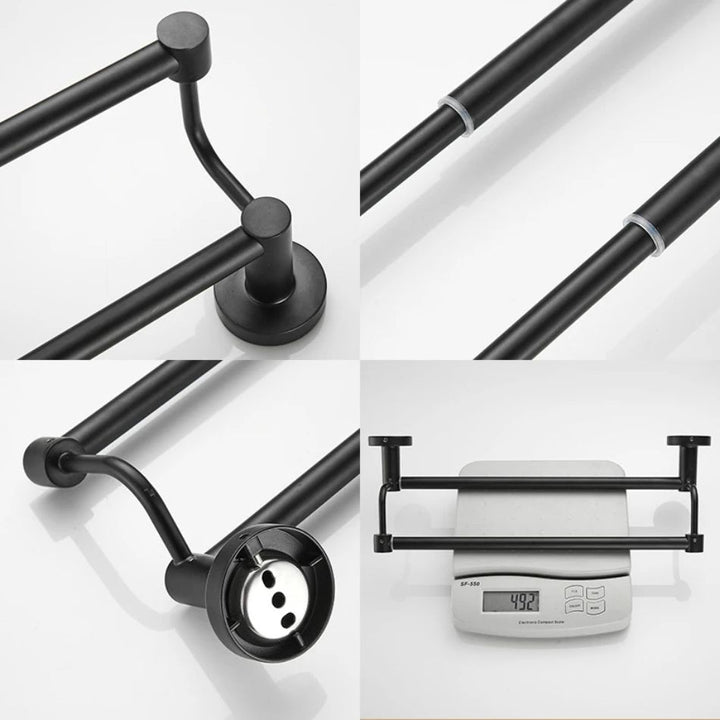 Porte serviette double barre extensible