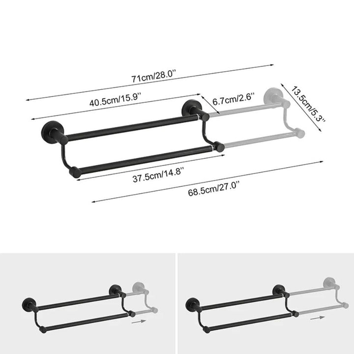 Dimensions Porte serviette double barre extensible