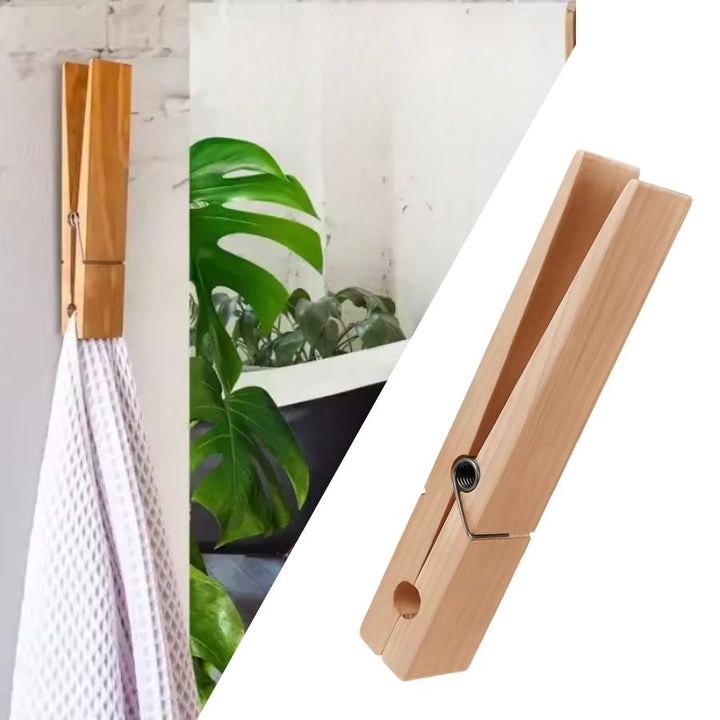 Porte serviette en pince à linge beige