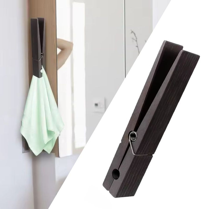 Porte serviette en pince à linge noir