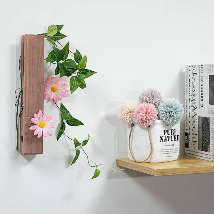 Porte serviette en forme de pince à linge en bois