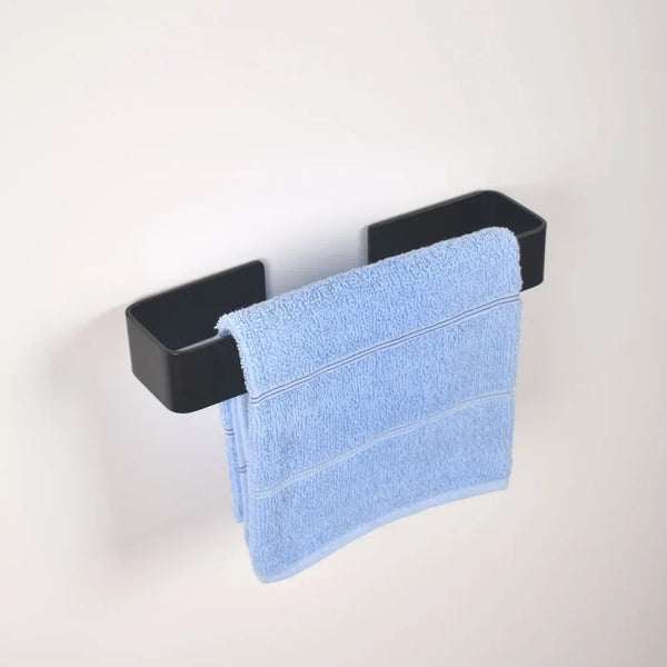 Porte-serviette mural adhésif 25 cm pour salle de bain 250mm Black